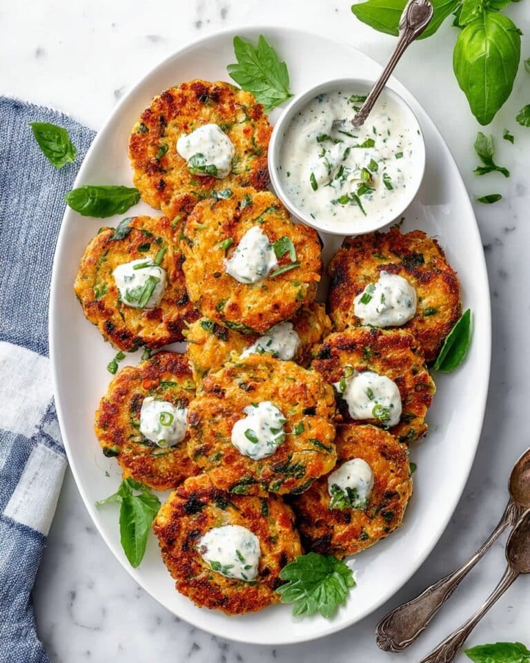 Vegetable Chickpea Fritters with Lemon Herb Yogurt Sauce Recipe