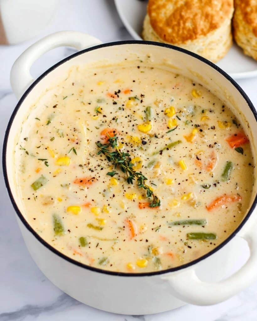 Homemade Chicken Pot Pie Soup Recipe