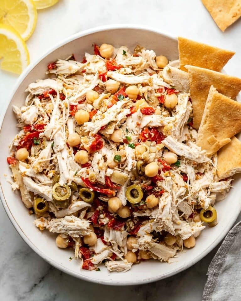 Mediterranean-Style Chickpea and Chicken Salad (No Mayo + Meal Prep Friendly!) Recipe
