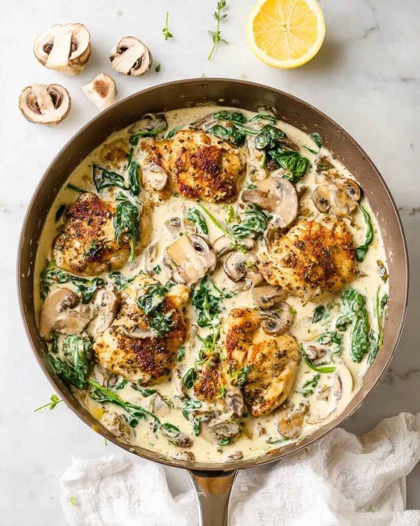Creamy Chicken Florentine Skillet (Dairy-Free, Paleo, Whole30) Recipe