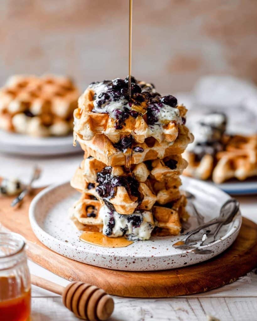 Blueberry Muffin Mix Waffles Recipe