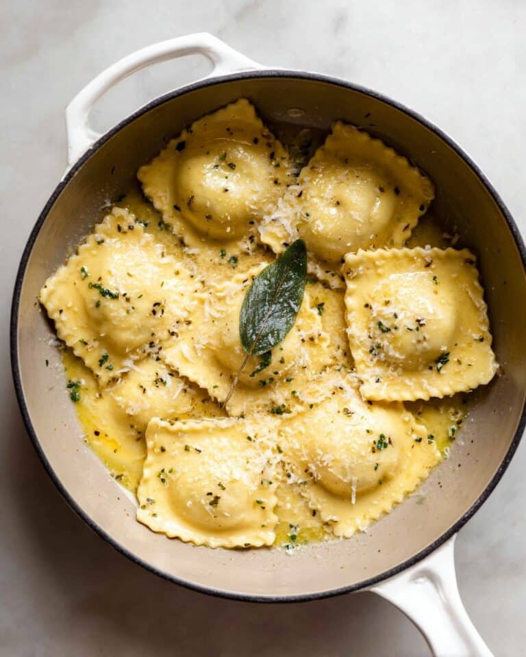 Butternut Squash Ravioli with Sage Brown Butter Sauce Recipe