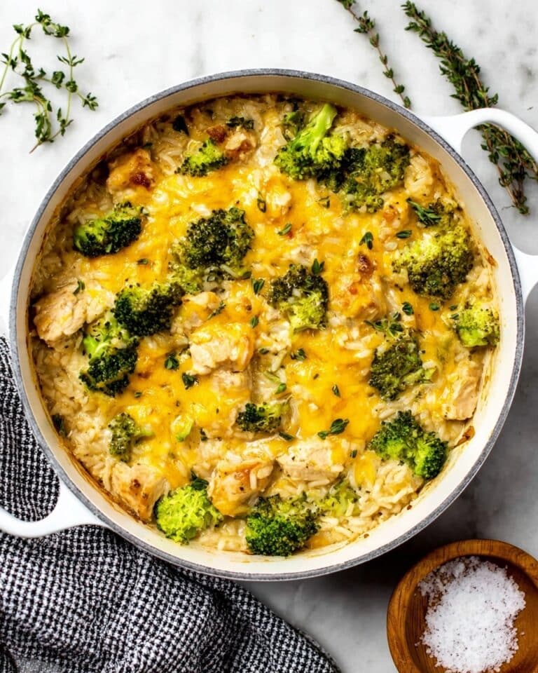 Cheesy Broccoli Chicken and Rice Casserole Recipe