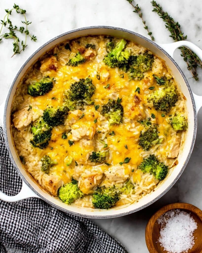 Cheesy Broccoli Chicken and Rice Casserole Recipe