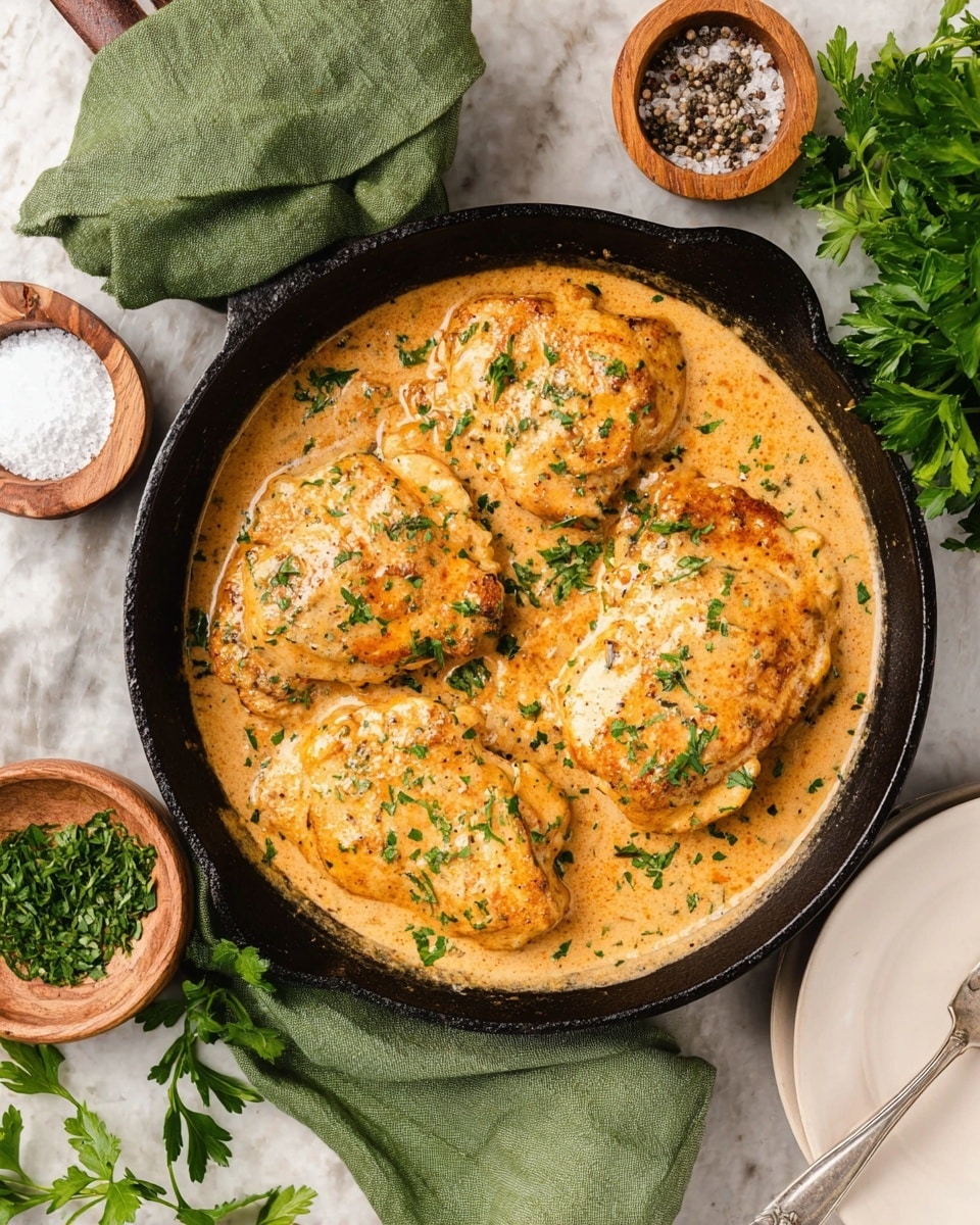 One-Skillet Smothered Chicken Recipe