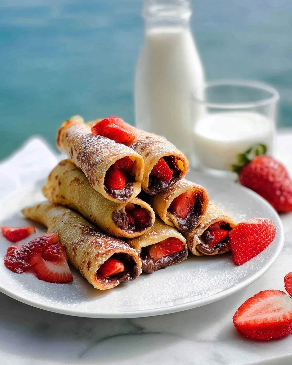 Strawberry Nutella French Toast Roll Ups Recipe