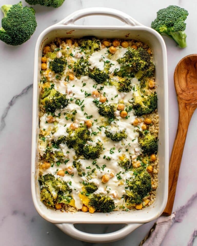 Cheesy Broccoli Quinoa Casserole (Dump & Bake) Recipe