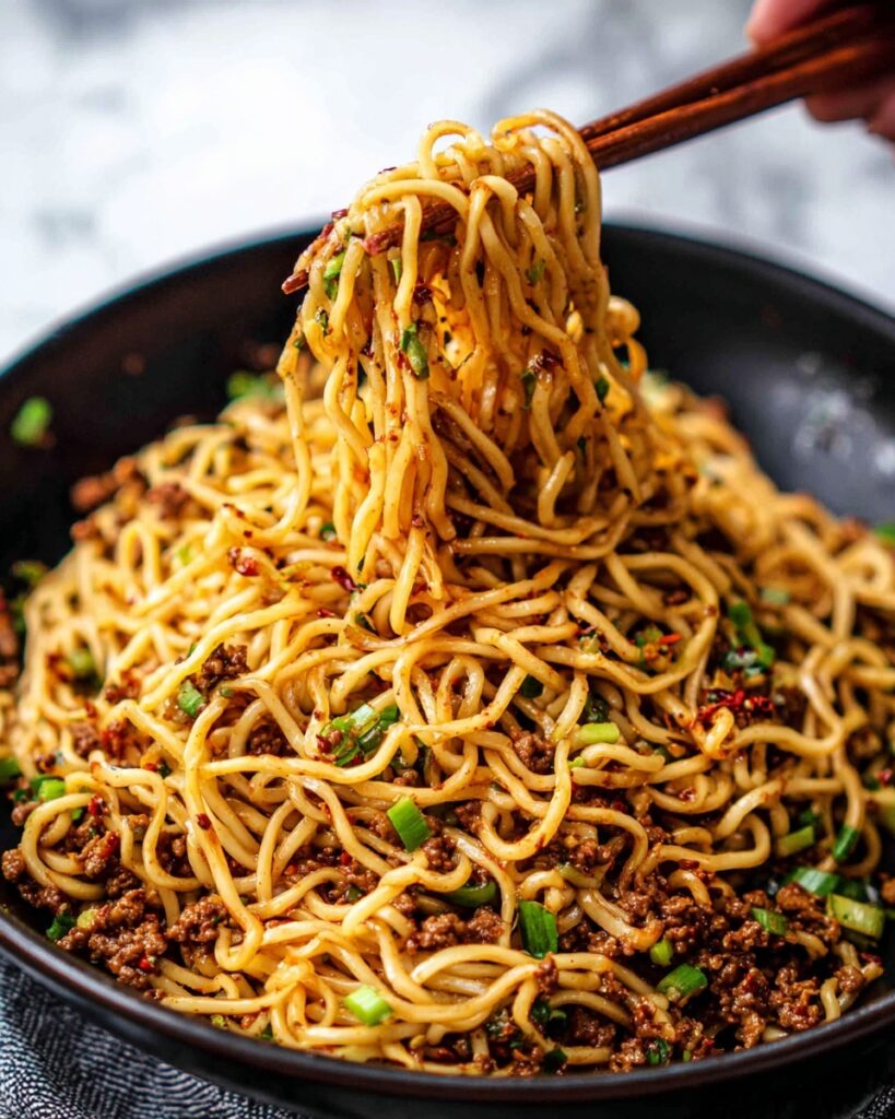 Asian Ground Beef Noodles Recipe