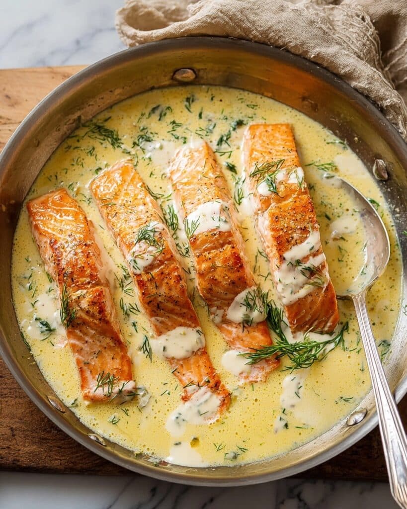 Salmon with Lemon Dill Cream Sauce Recipe
