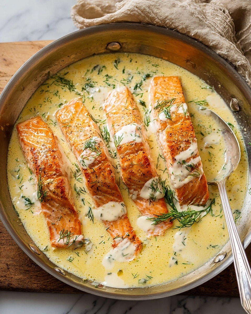 Salmon with Lemon Dill Cream Sauce Recipe