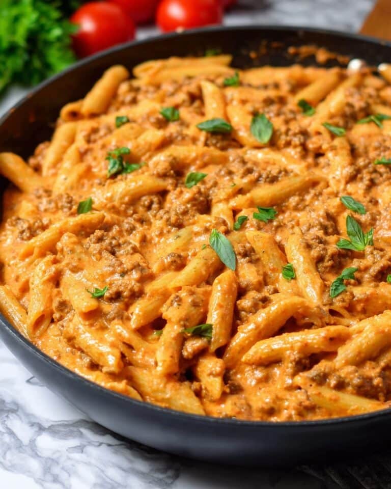 High Protein Creamy Beef Pasta Recipe