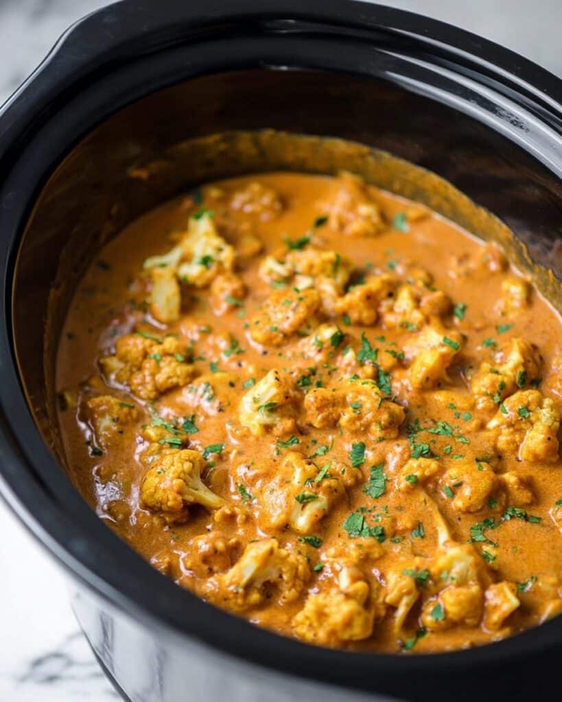 Slow Cooker Butter Chicken with Cauliflower and Coconut Milk Recipe