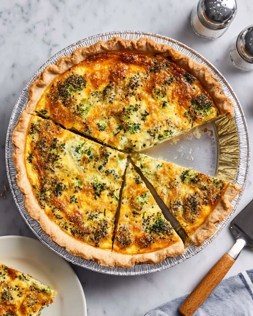 Broccoli and Cheddar Cheese Quiche Recipe