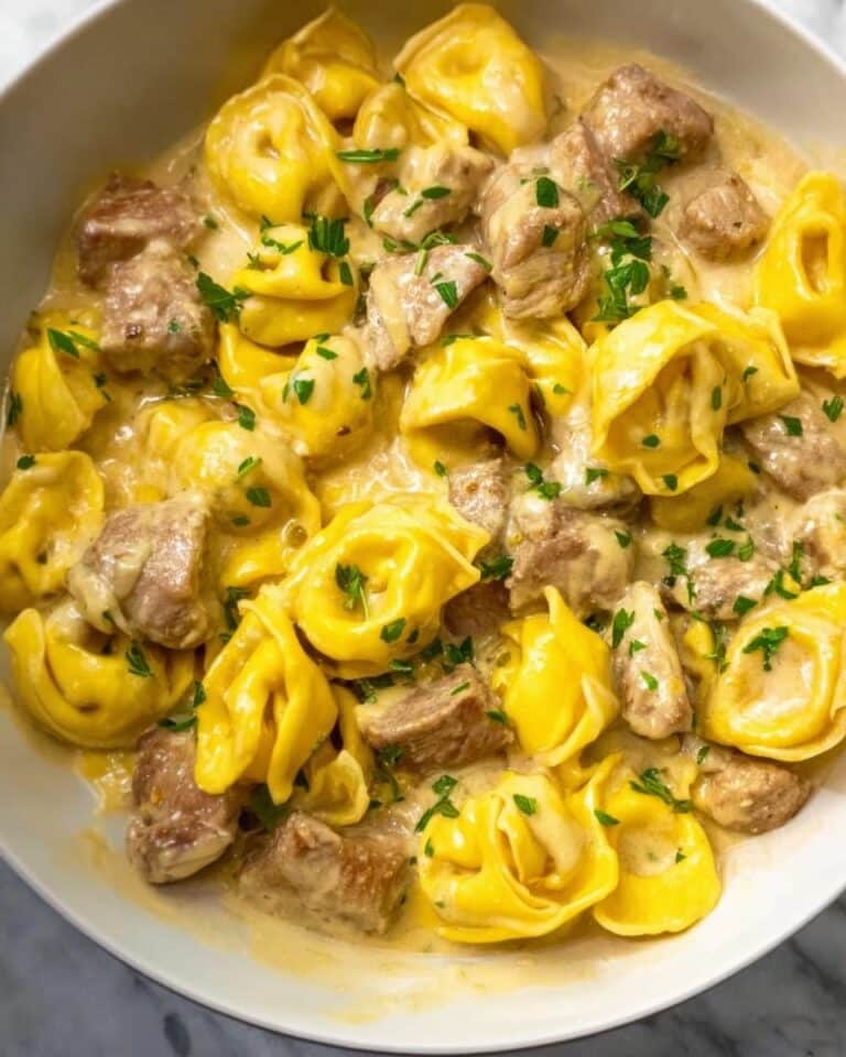 Crock Pot Steak Bites and Tortellini Recipe