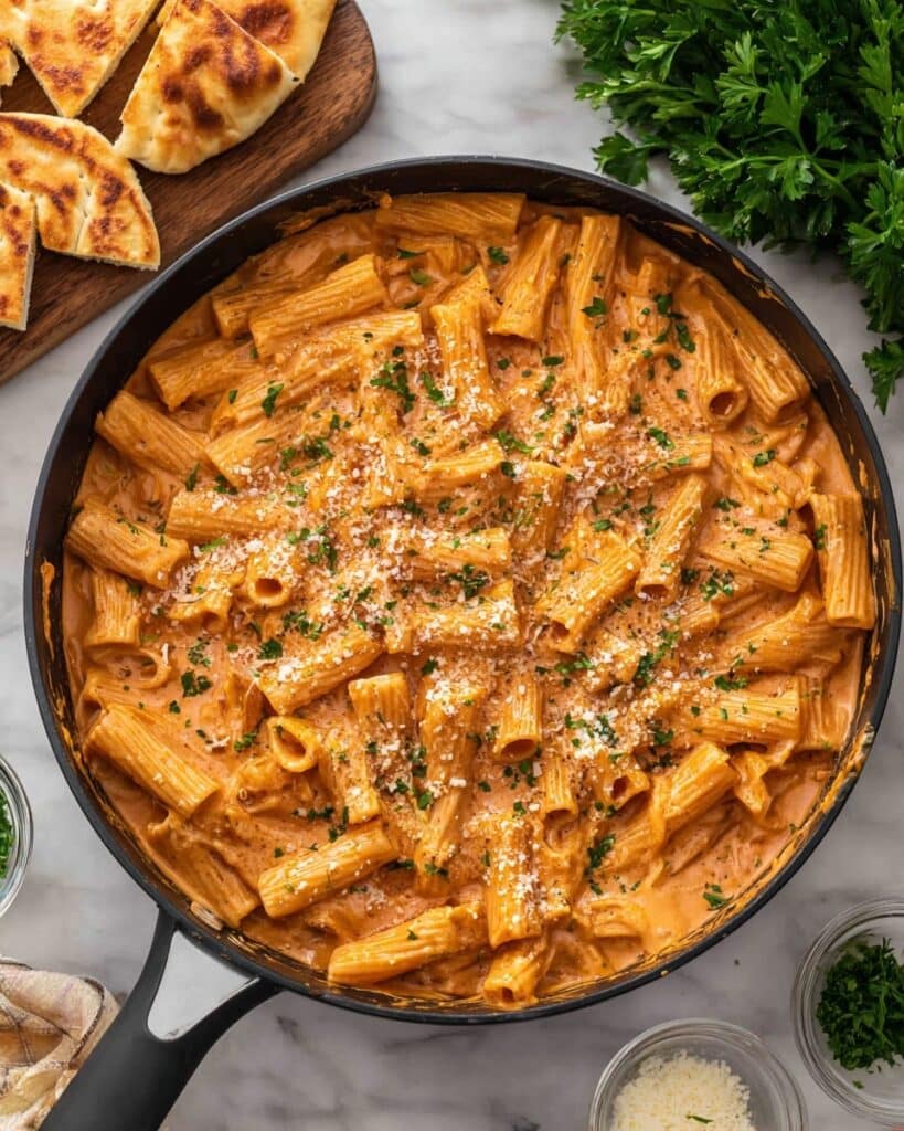 Creamy Tomato Rigatoni Pasta Recipe