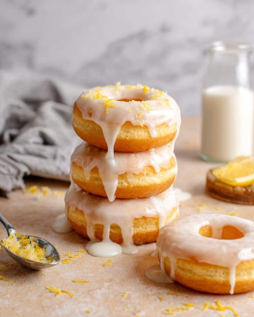 Baked Lemon Donuts with Icing Recipe