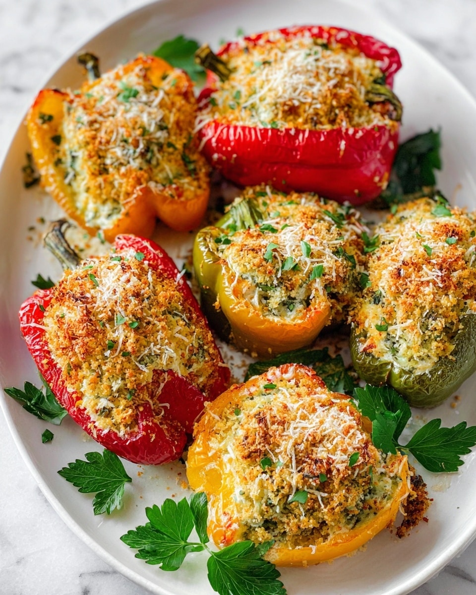 Herby Ricotta Stuffed Peppers Recipe