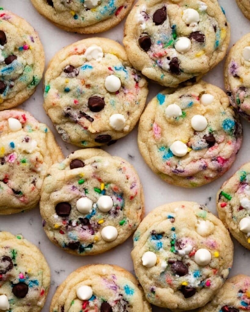 Cake Batter Chocolate Chip Cookies Recipe