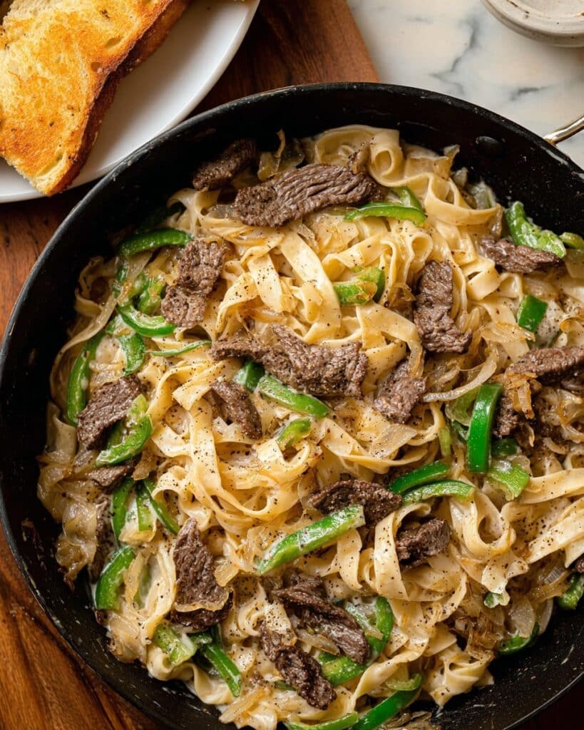 Philly Cheesesteak Pasta Recipe