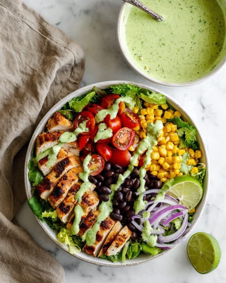 Southwest Chicken Salad with Lime and Avocado Dressing Recipe