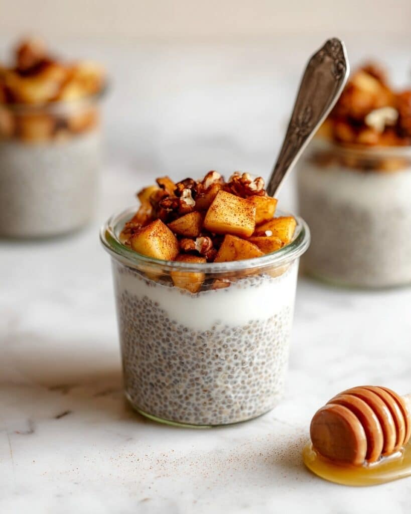 Apple Pie Chia Pudding with Cinnamon and Caramelized Apples Recipe