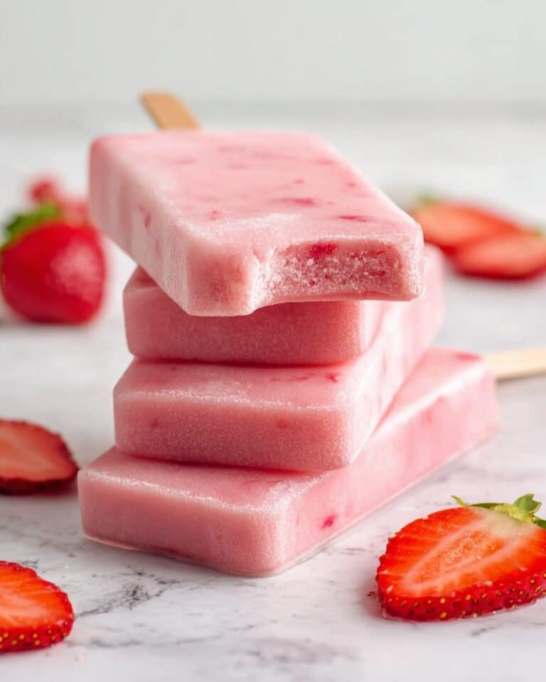 Strawberry Lemonade Greek Yogurt Popsicles Recipe