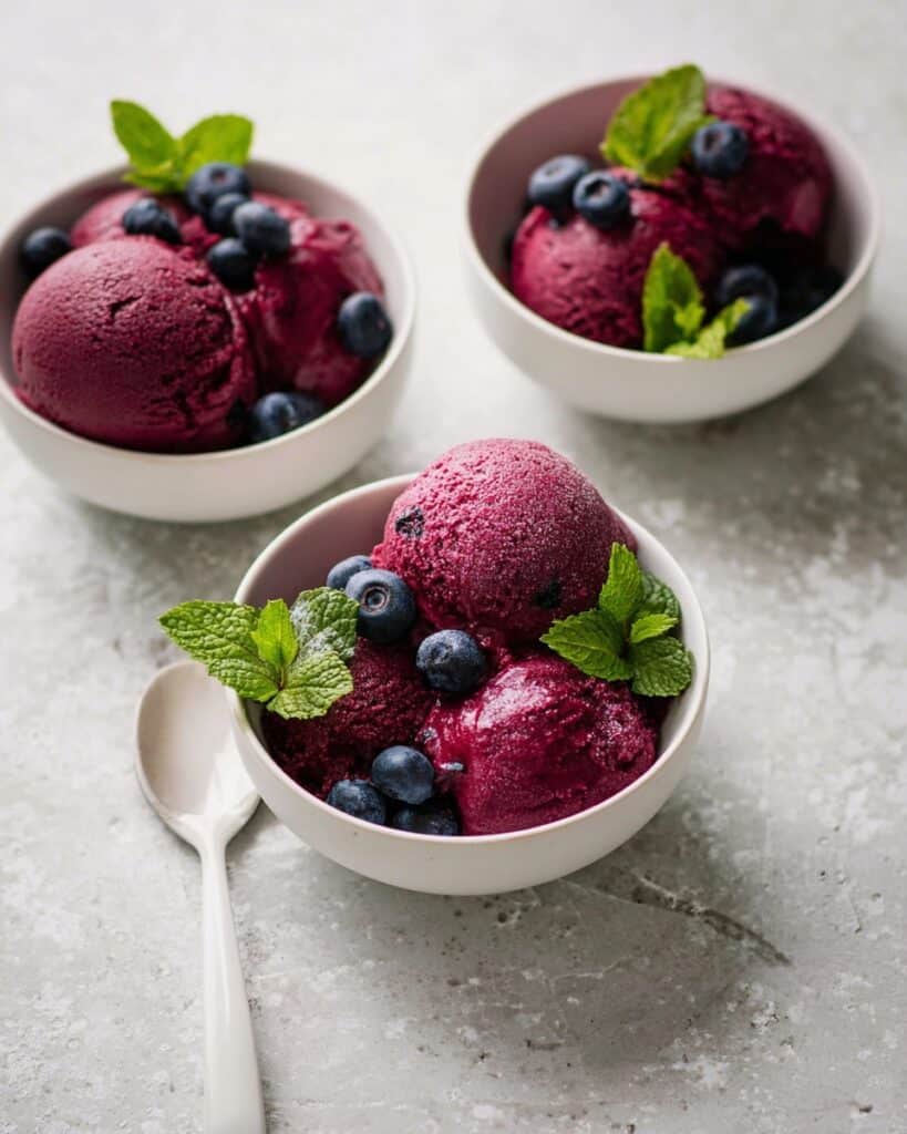 Three-Ingredient Blueberry Sorbet Recipe