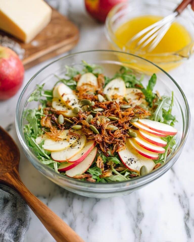 Honey Mustard Quinoa Apple Salad with Crispy Shallots Recipe