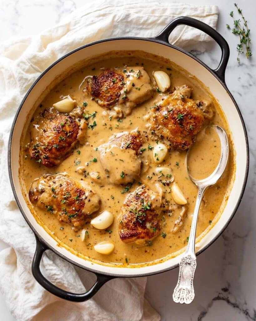 Creamy Garlic Parmesan Chicken Skillet Recipe