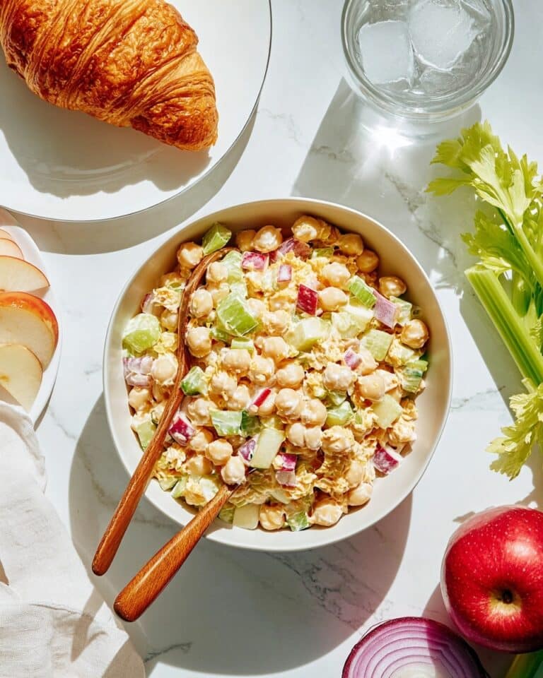 Vegetarian Chickpea “Chicken” Salad with Apples and Almonds Recipe