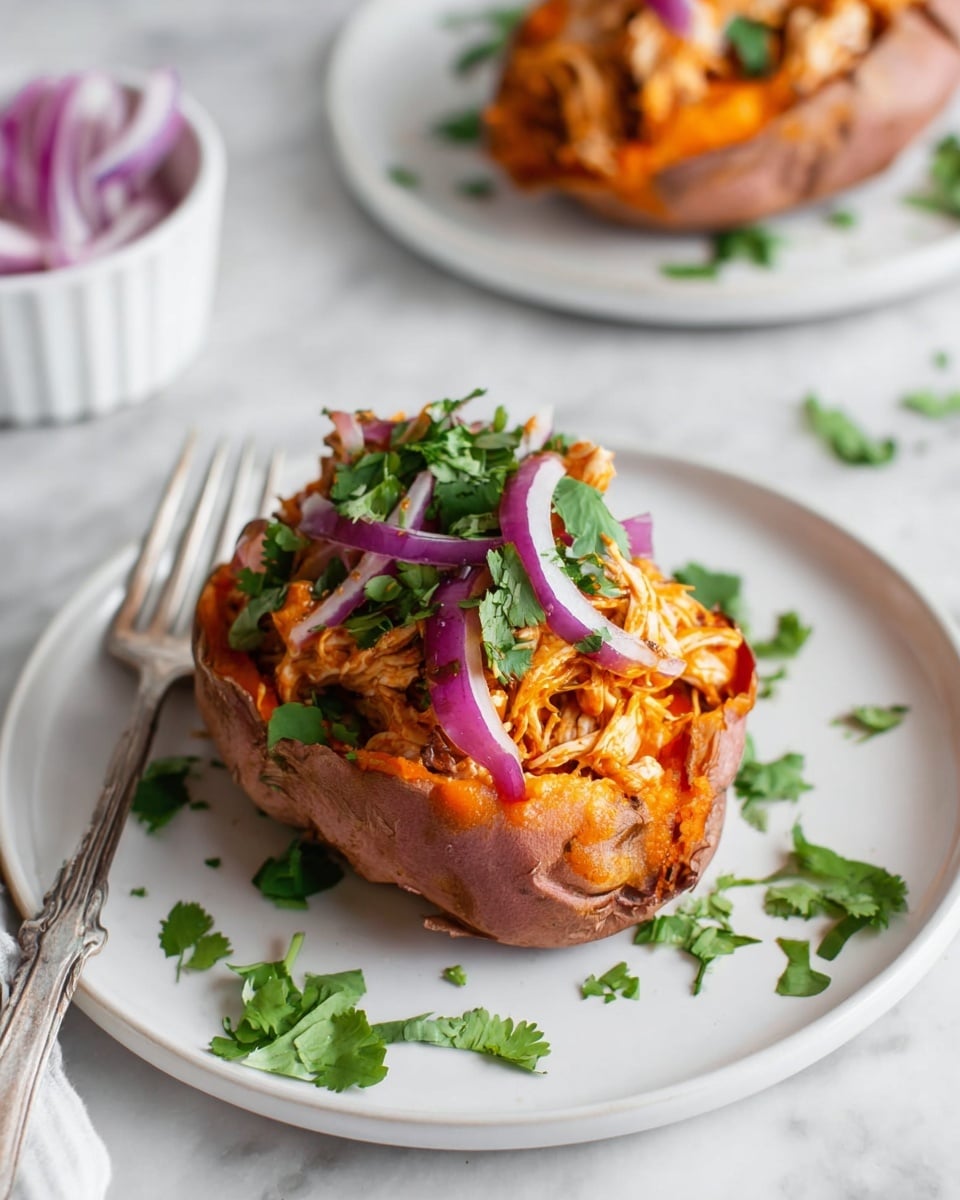 BBQ Chicken Stuffed Sweet Potatoes Recipe