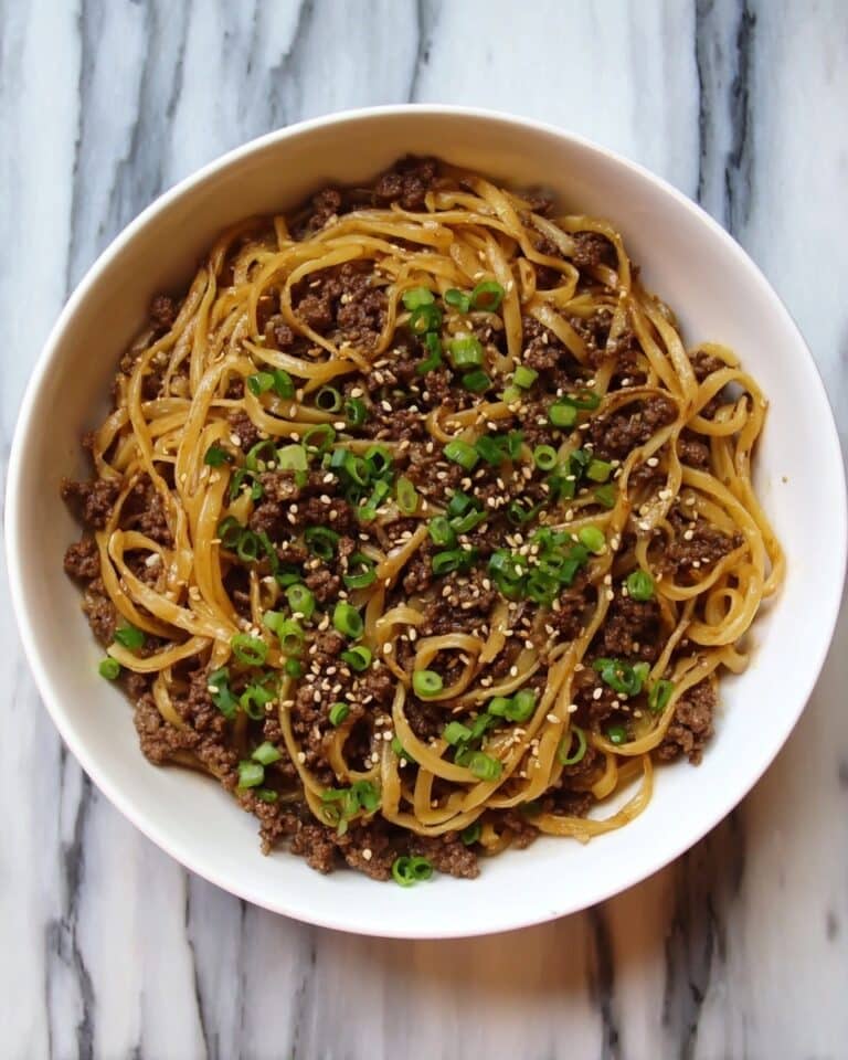 Easy Mongolian Ground Beef Noodles Recipe
