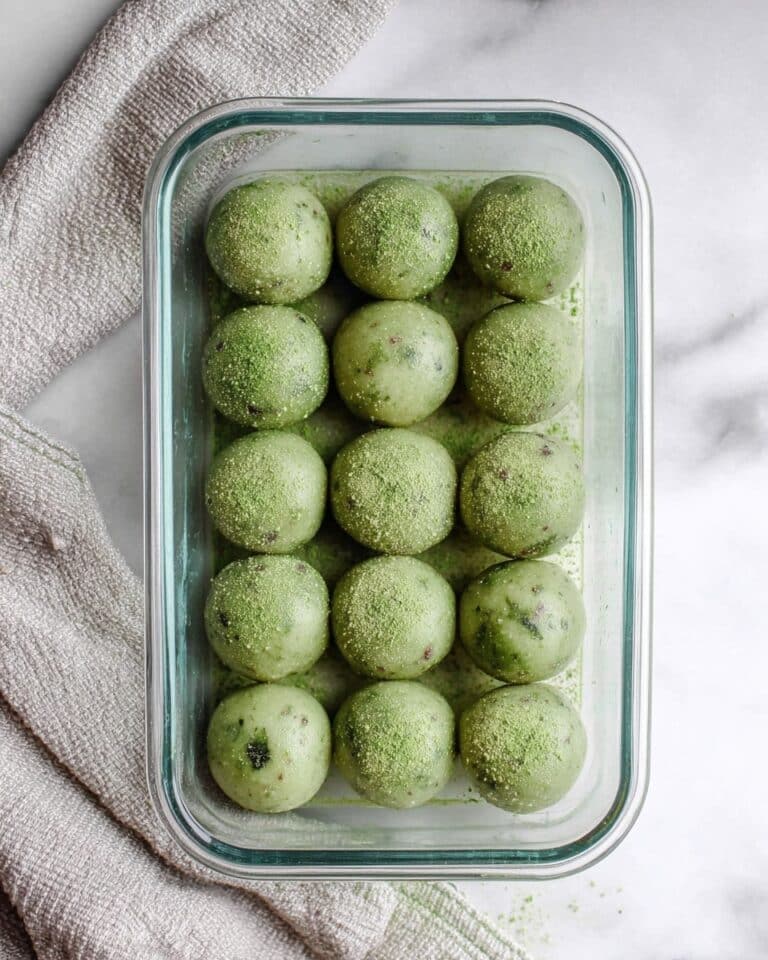 No Bake Matcha Cookie Dough Energy Bites Recipe