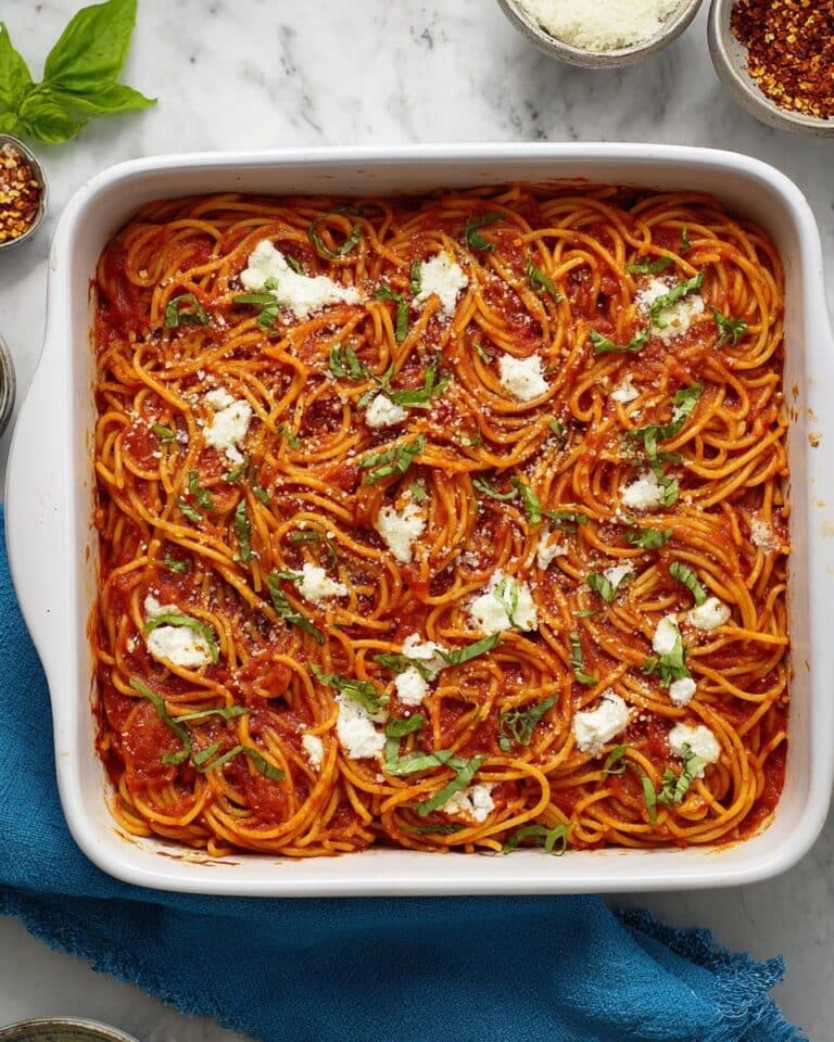 5 Minute Baked Spaghetti Recipe