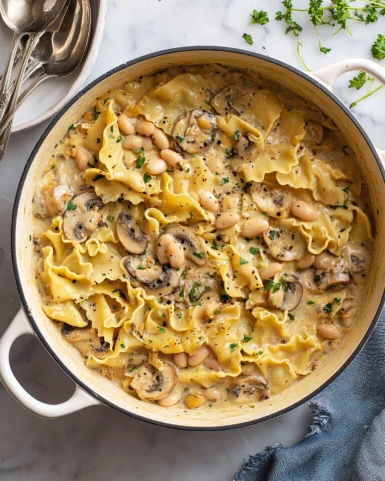 One-Pot Mushroom and White Bean Pasta Recipe