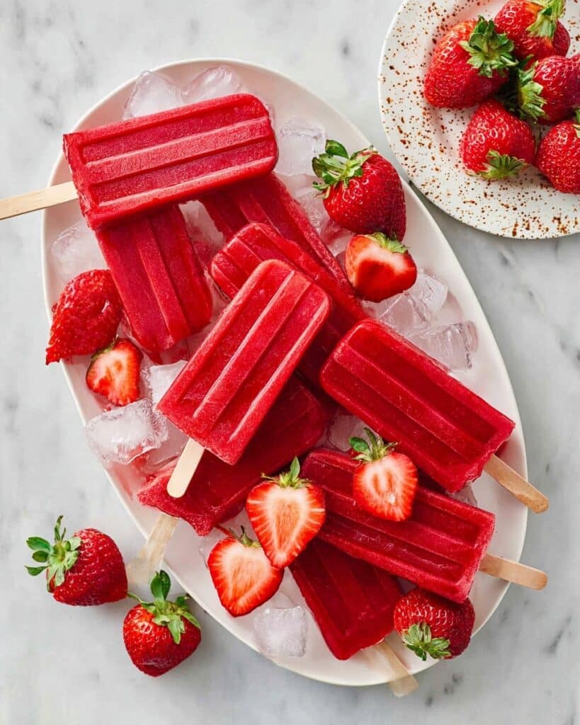 Strawberry Honey Popsicles Recipe
