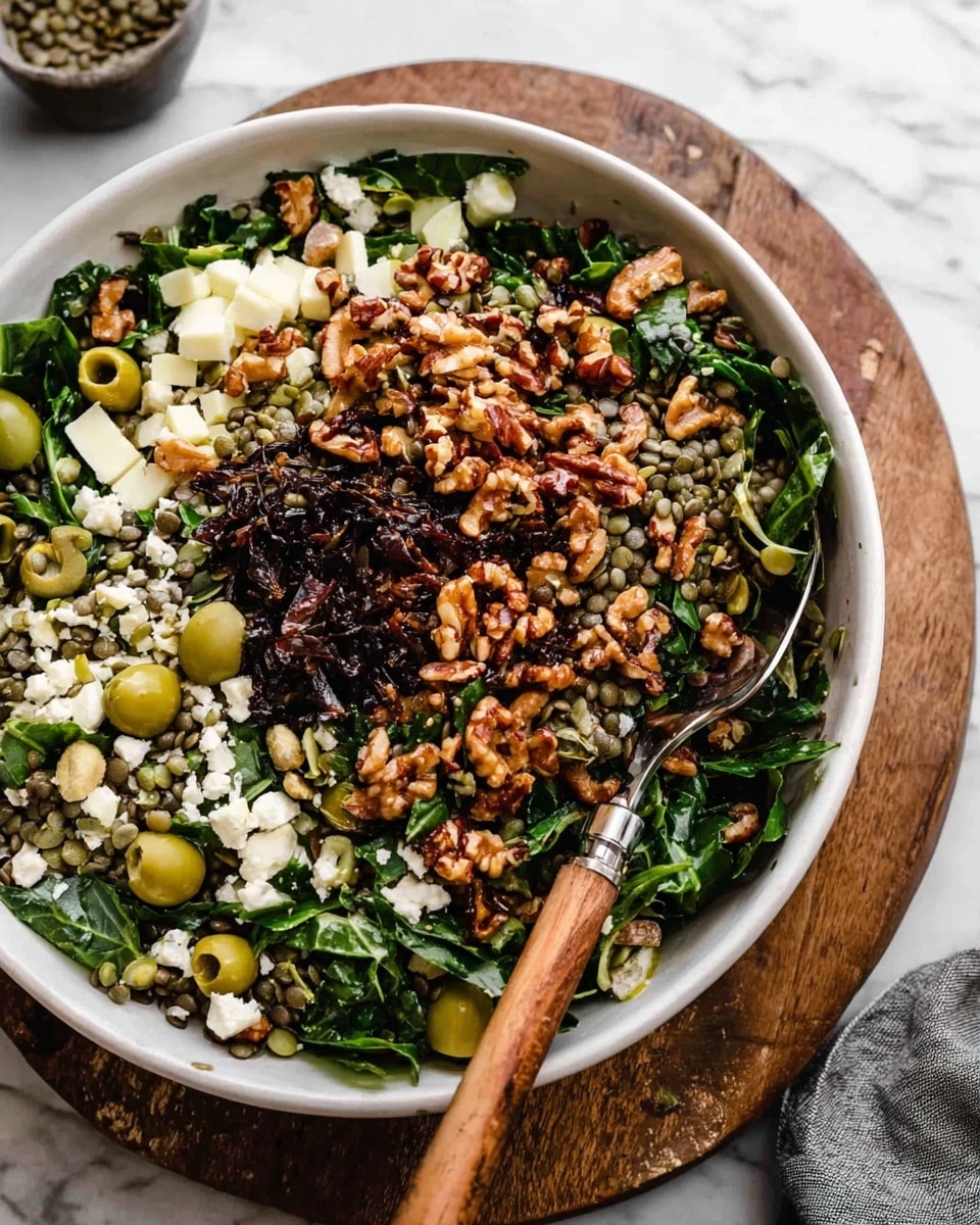 Lentil Salad with Feta, Kale, and Toasted Almonds Recipe