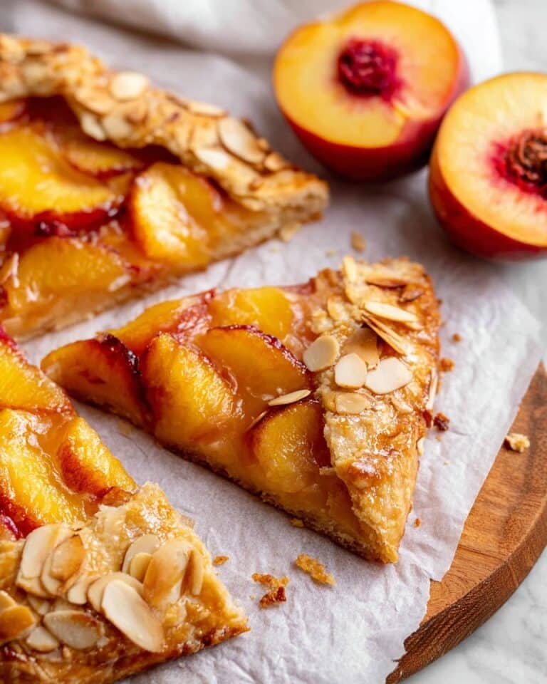 Peach Galette with Almond Frangipane Filling Recipe