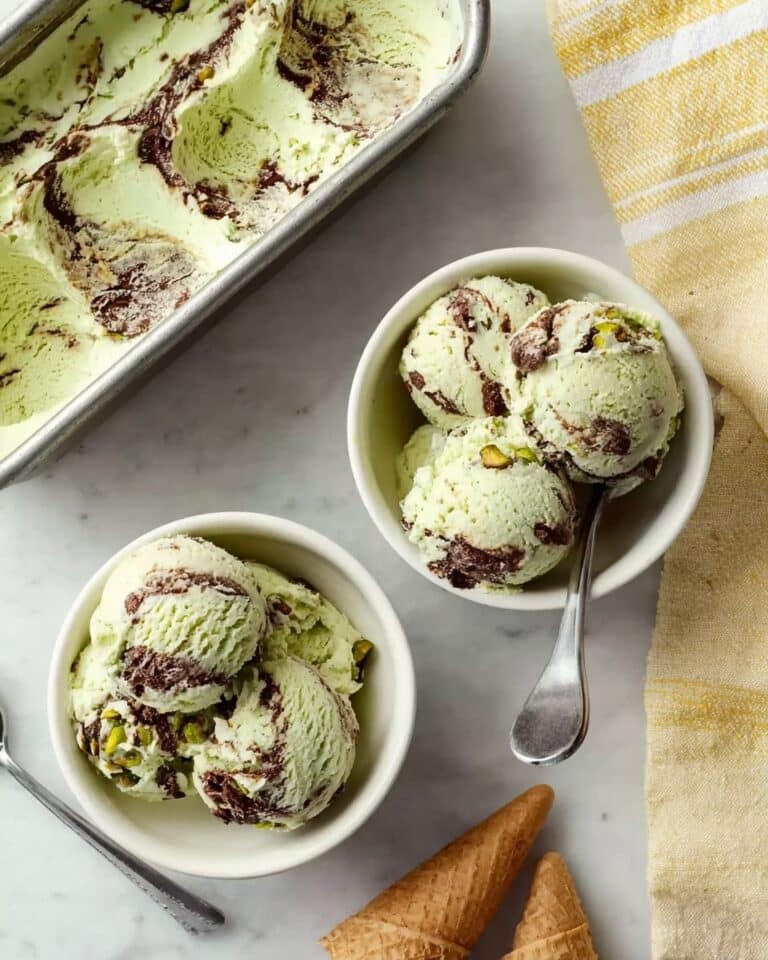 Chocolate Swirl Pistachio Ice Cream Recipe