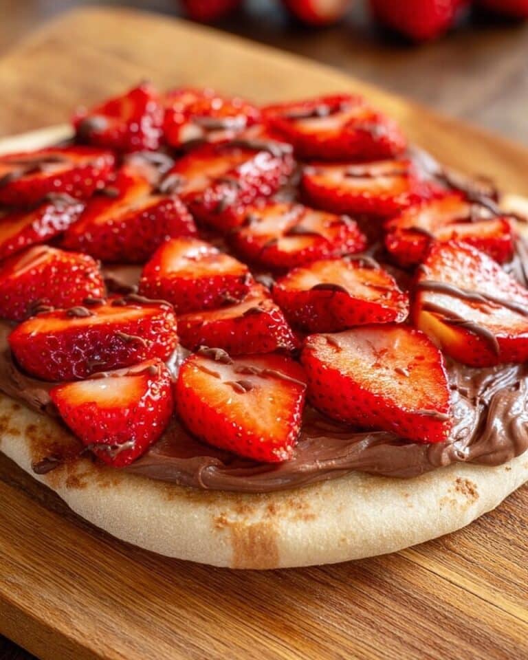 Nutella Strawberry Dessert Pizza Recipe