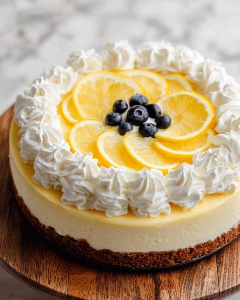 Lemon Cheesecake with Lemon Curd and Fresh Berries Recipe