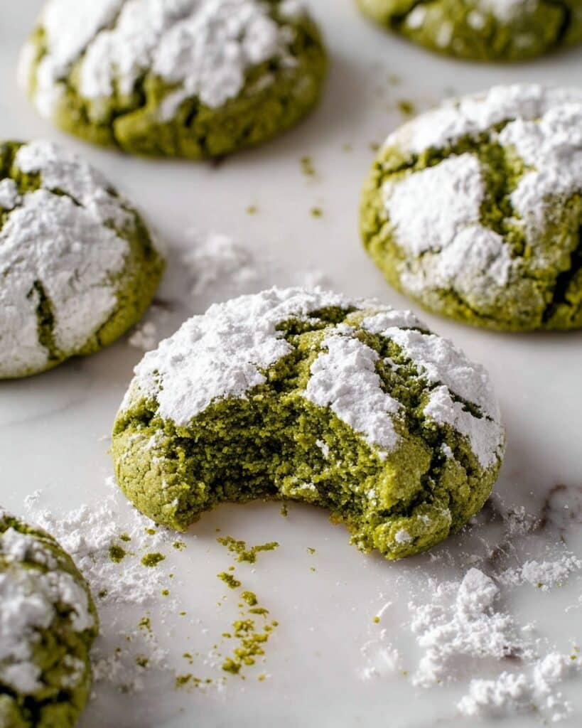 Matcha Crinkle Cookies Recipe