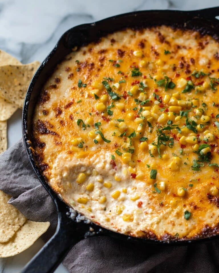Cheesy Skillet Mexican Street Corn Dip Recipe