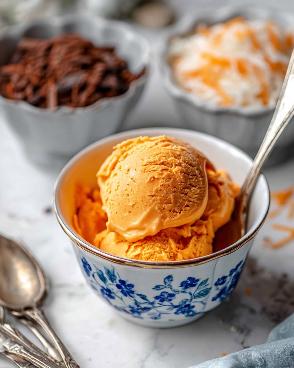 Thai Tea Ice Cream with Toasted Coconut Recipe