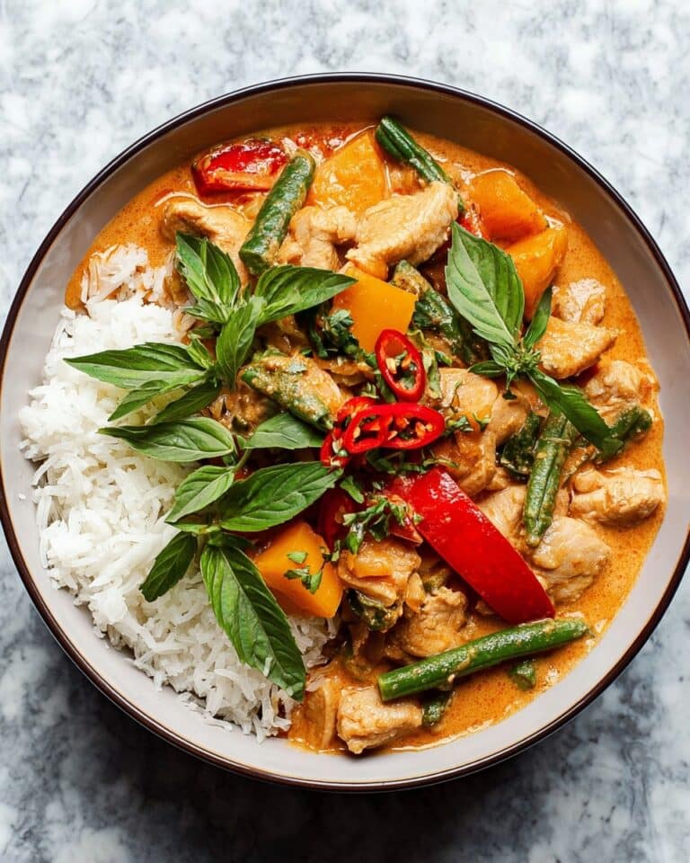 Thai Red Curry with Chicken, Butternut Squash, and Basil Recipe