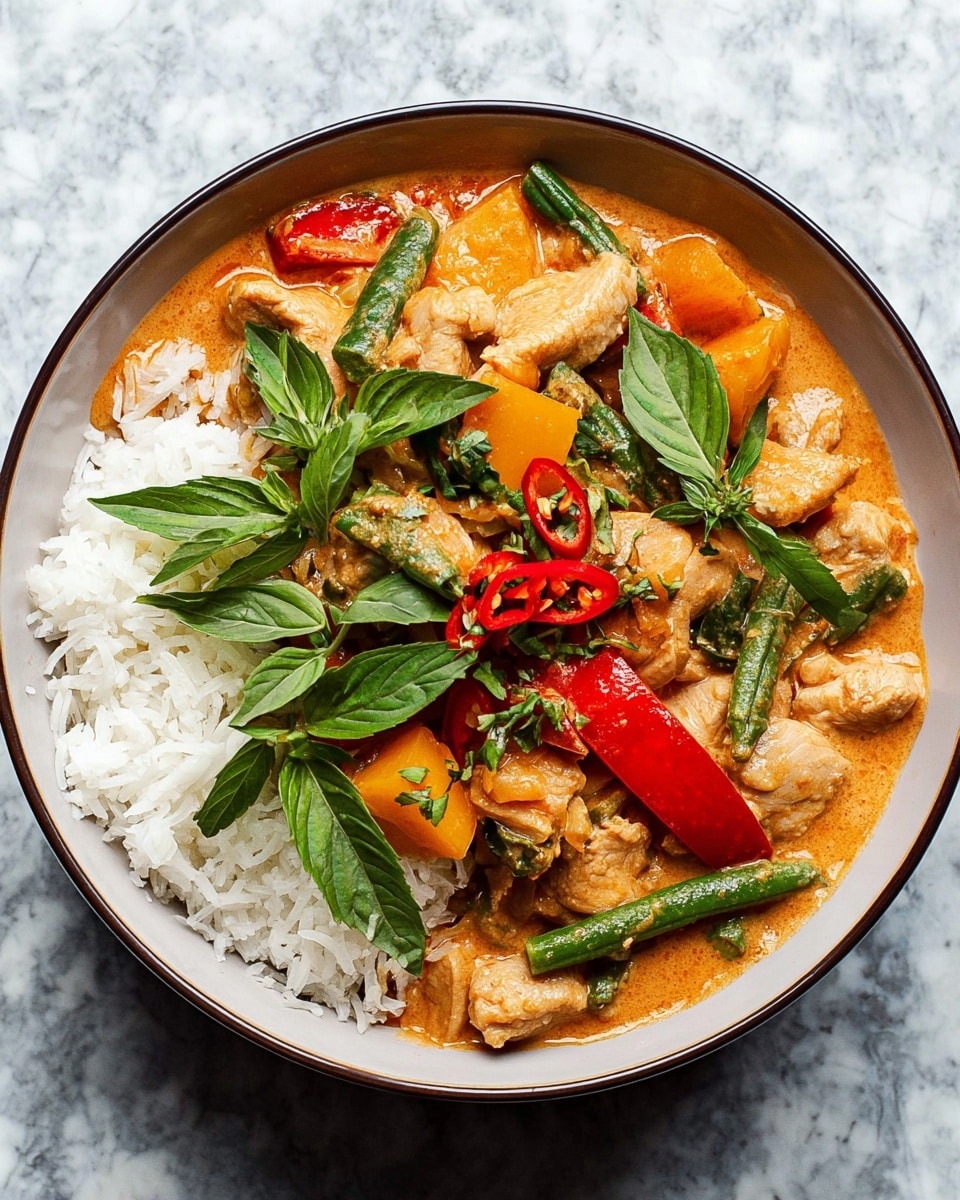 Thai Red Curry with Chicken, Butternut Squash, and Basil Recipe