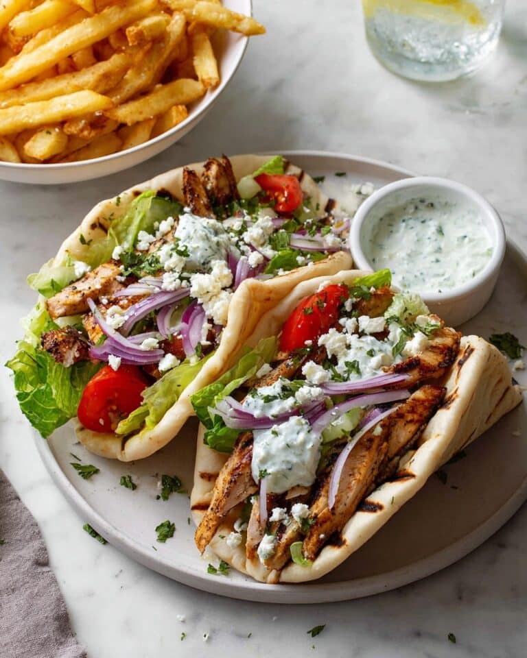 Greek Chicken Gyros with Tzatziki Sauce Recipe