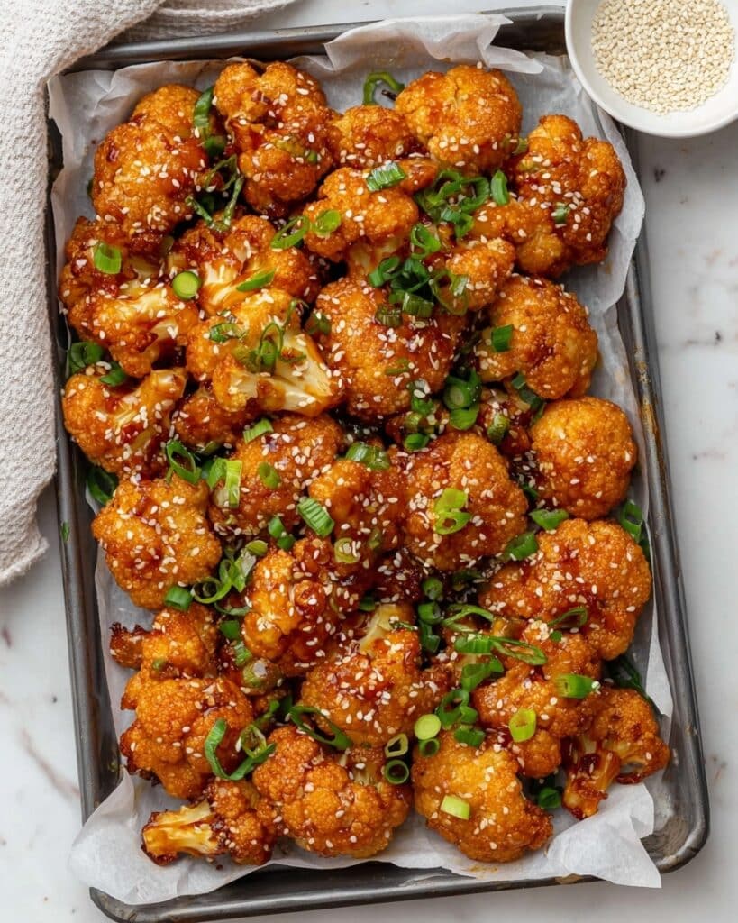 Sweet and Spicy Baked Cauliflower Bites Recipe