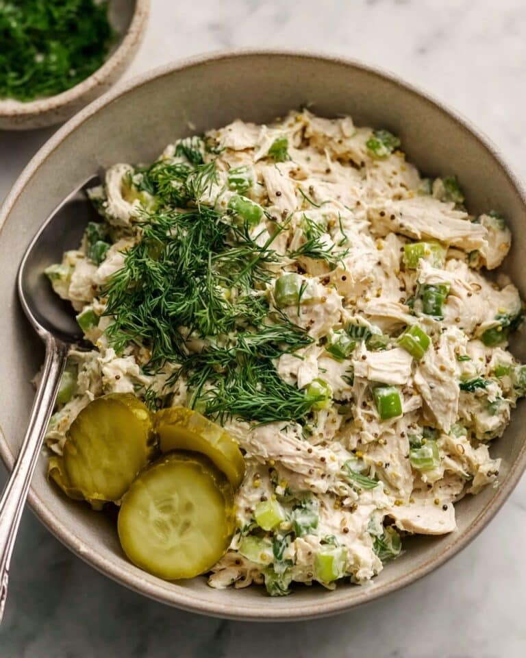 High-Protein Dill Pickle Chicken Salad Recipe