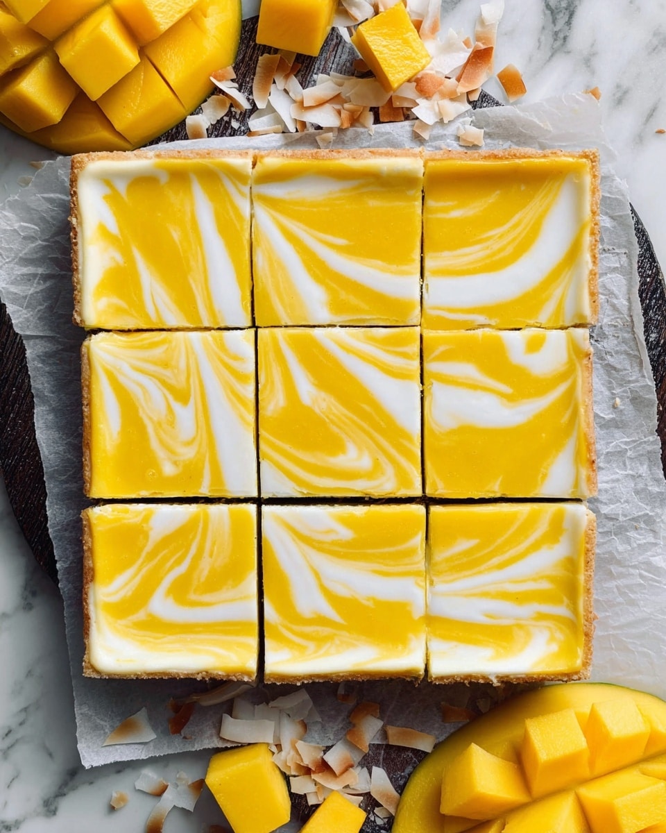 Coconut Mango Cheesecake Bars Recipe